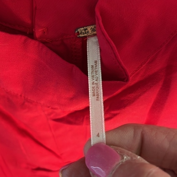 ❤️ Free People Red Dress With Zipper on Side and Working Buttons NWT - Picture 2 of 10